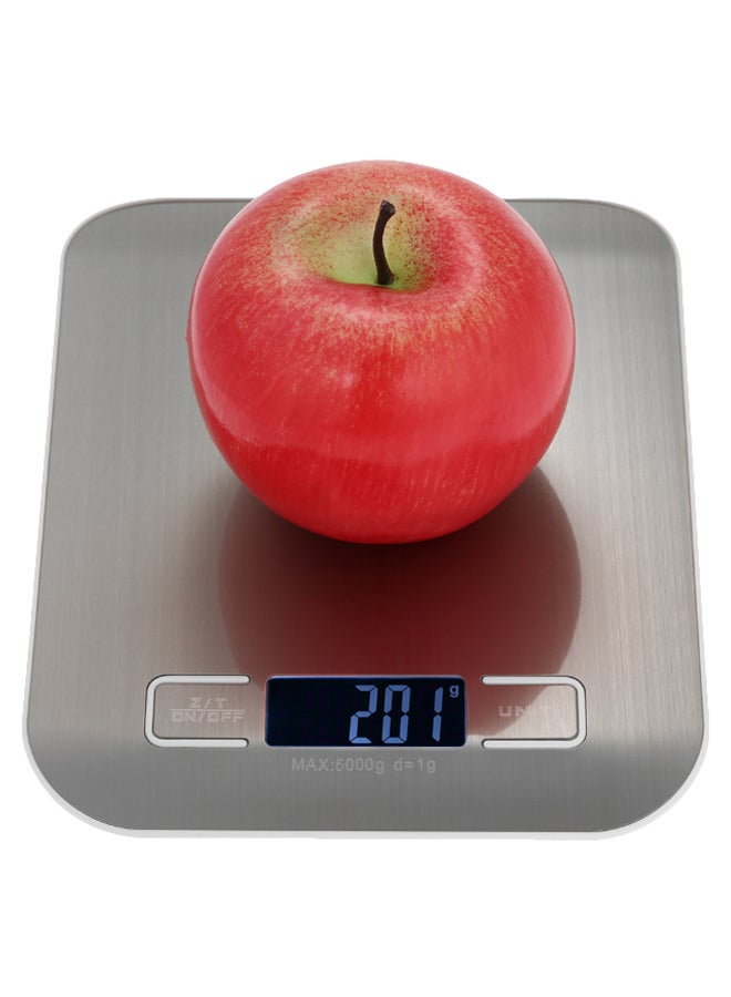Mini Electronic Platform Scale Food Weighing Scale Silver - Image 2